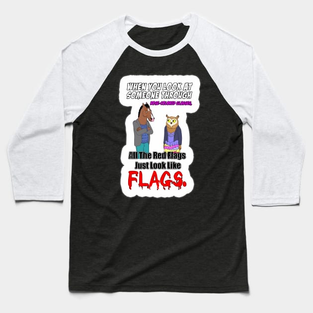 Sad BoJack Horseman Quotes Baseball T-Shirt by yagakubruh